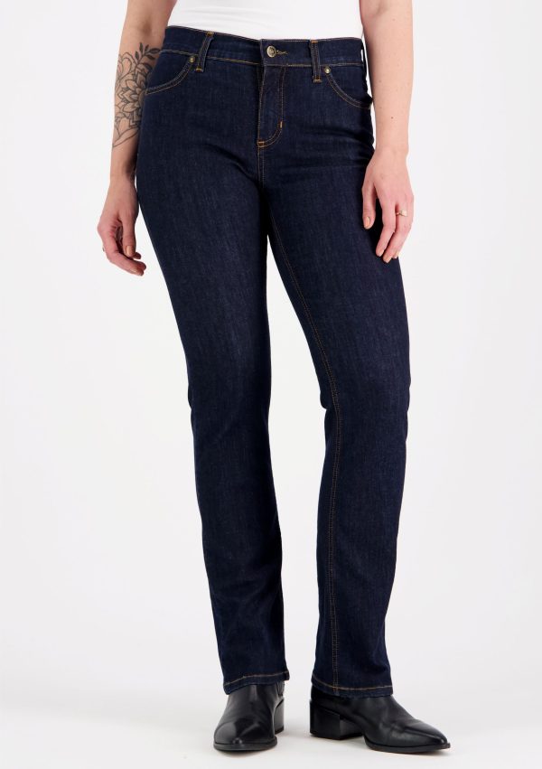 CARLA 1046 Straight -fit Tummansininen
